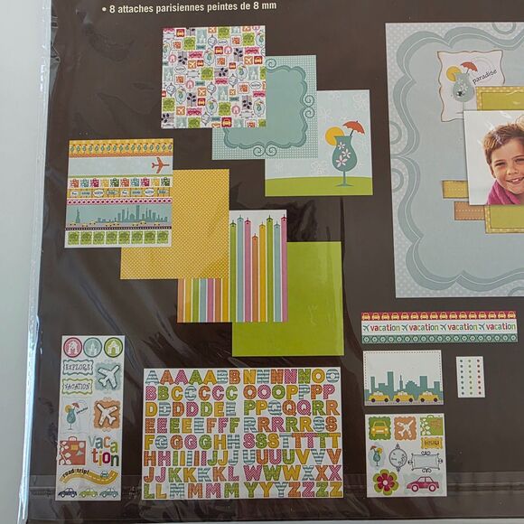 Recollections Travel Scrapbook Page Kit NEW - Picture 6 of 8